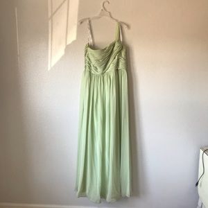 Light green bridesmaid dress